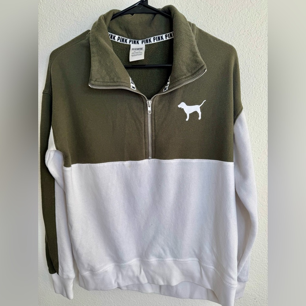 VS PINK 1/4 ZIP UP CREW NECK - Picture 2 of 5